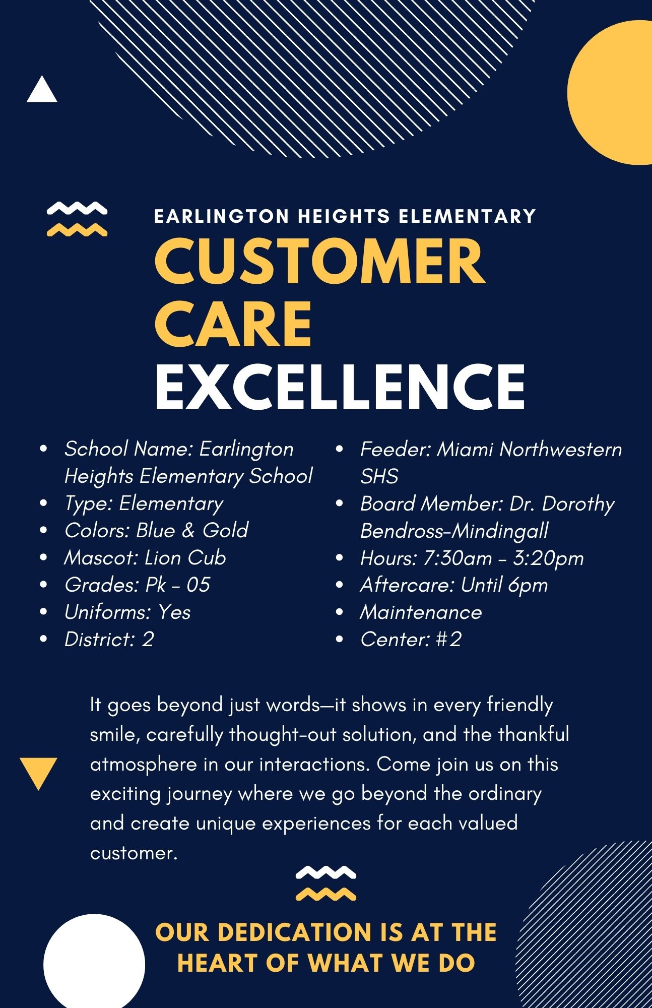 Earlington Heights Elementary School | Magnet School in Miami Florida | Customer Care Excellence